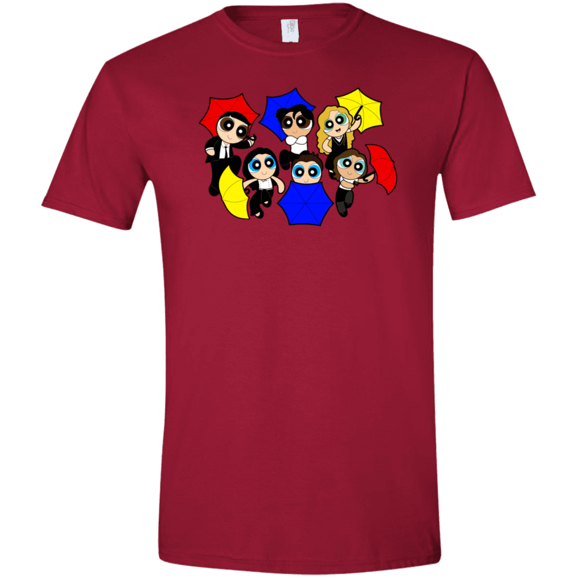 T-Shirts Cardinal Red / S Powerpuff Friends Men's Semi-Fitted Softstyle