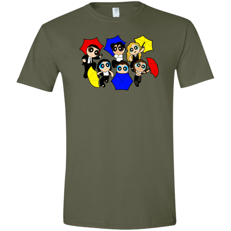 T-Shirts Military Green / S Powerpuff Friends Men's Semi-Fitted Softstyle