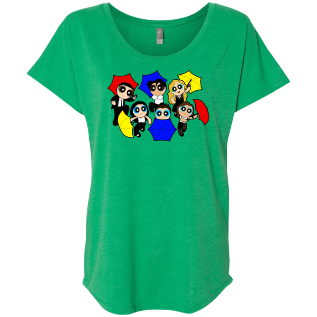 T-Shirts Envy / X-Small Powerpuff Friends Triblend Dolman Sleeve