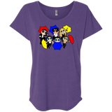 T-Shirts Purple Rush / X-Small Powerpuff Friends Triblend Dolman Sleeve