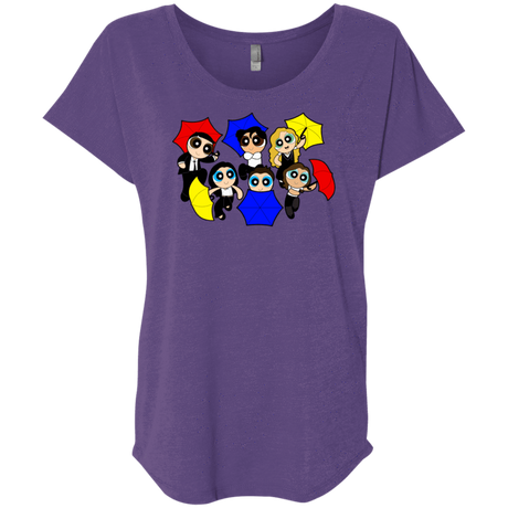 T-Shirts Purple Rush / X-Small Powerpuff Friends Triblend Dolman Sleeve