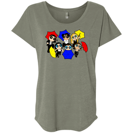 T-Shirts Venetian Grey / X-Small Powerpuff Friends Triblend Dolman Sleeve