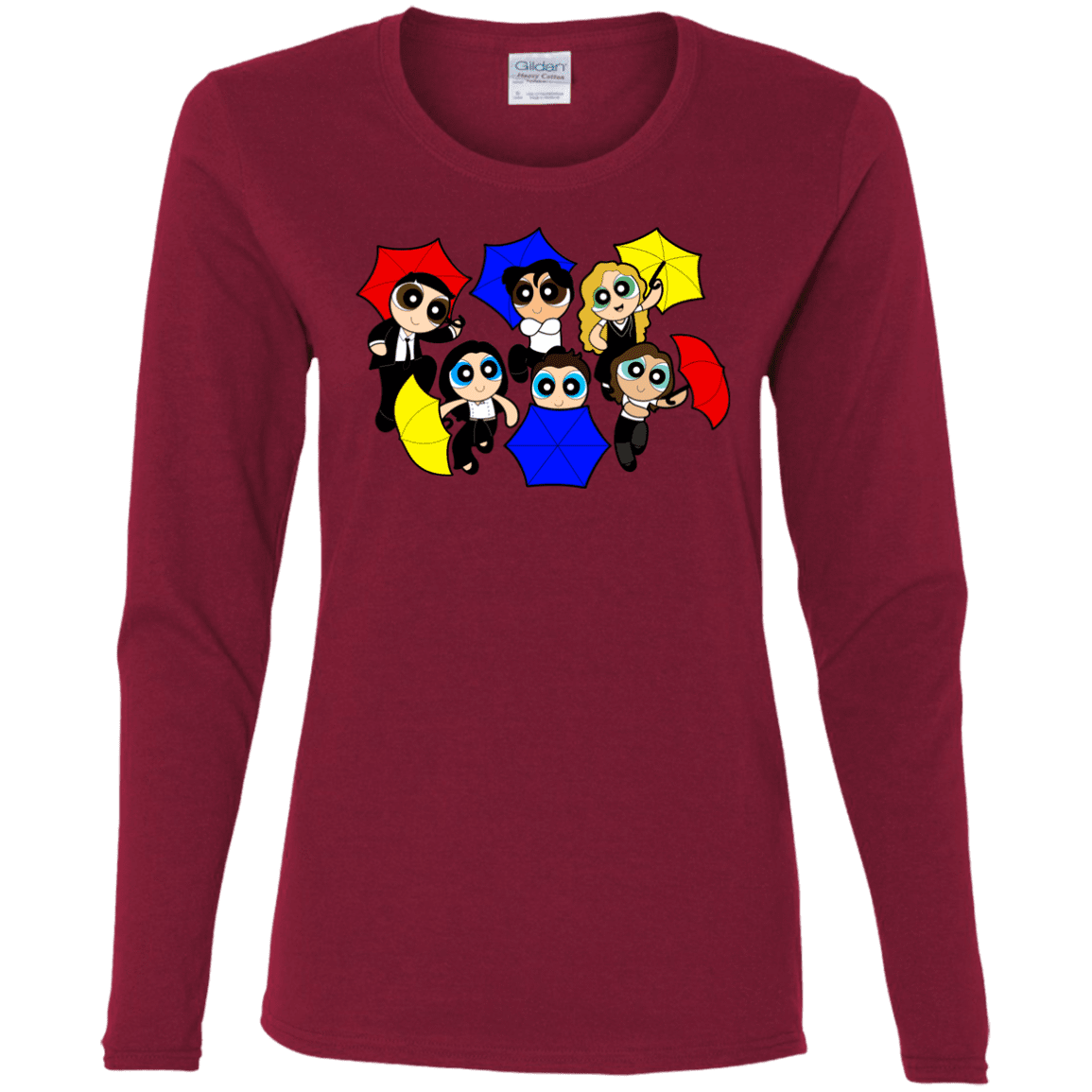 T-Shirts Cardinal / S Powerpuff Friends Women's Long Sleeve T-Shirt