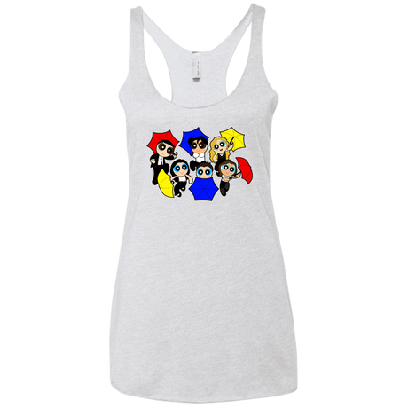 T-Shirts Heather White / X-Small Powerpuff Friends Women's Triblend Racerback Tank