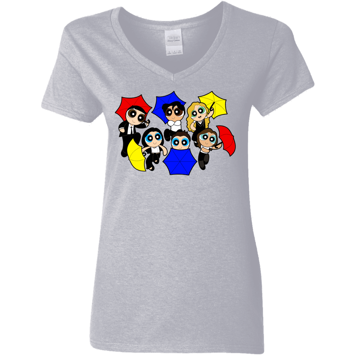 T-Shirts Sport Grey / S Powerpuff Friends Women's V-Neck T-Shirt