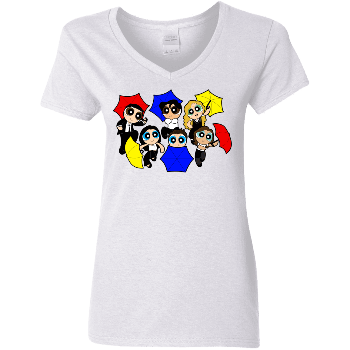 T-Shirts White / S Powerpuff Friends Women's V-Neck T-Shirt