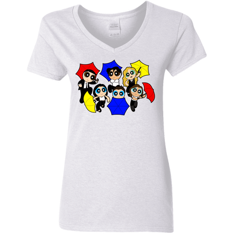 T-Shirts White / S Powerpuff Friends Women's V-Neck T-Shirt