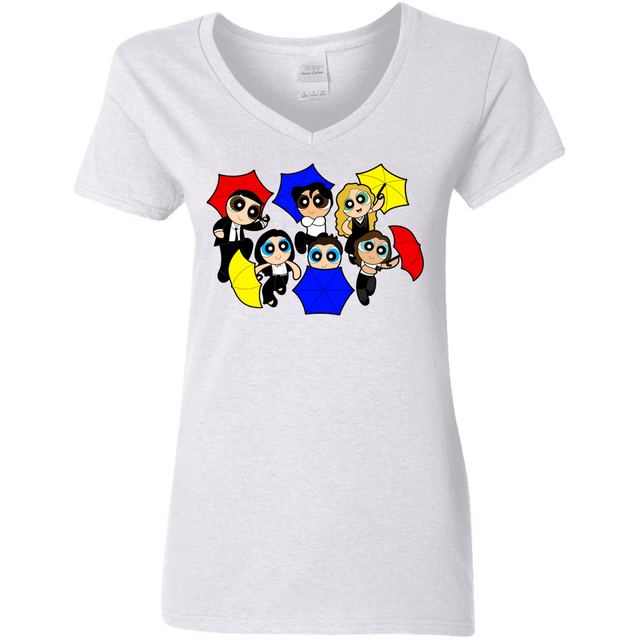 T-Shirts White / S Powerpuff Friends Women's V-Neck T-Shirt