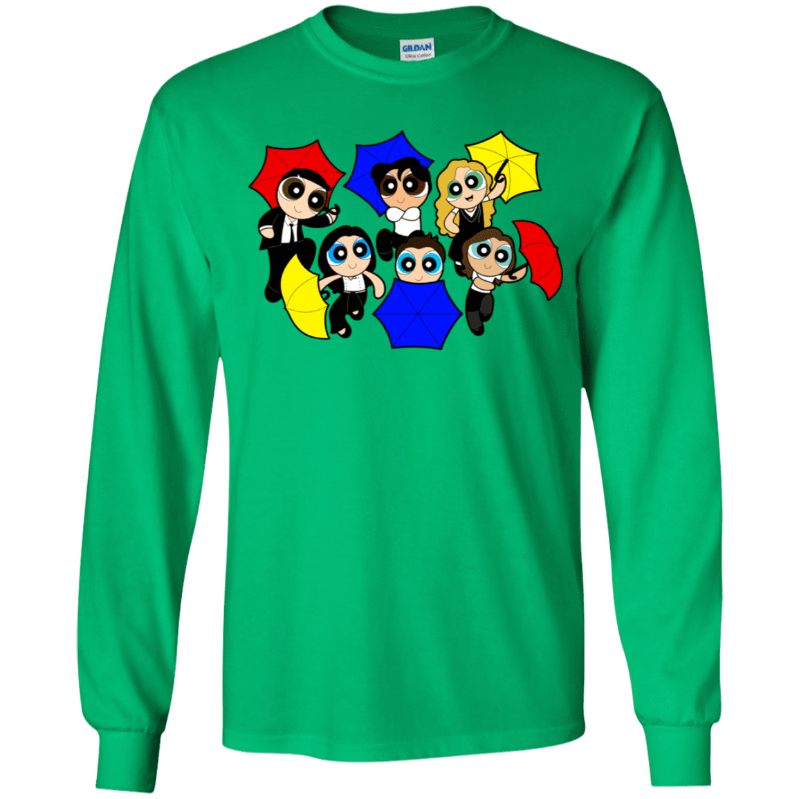 T-Shirts Irish Green / YS Powerpuff Friends Youth Long Sleeve T-Shirt