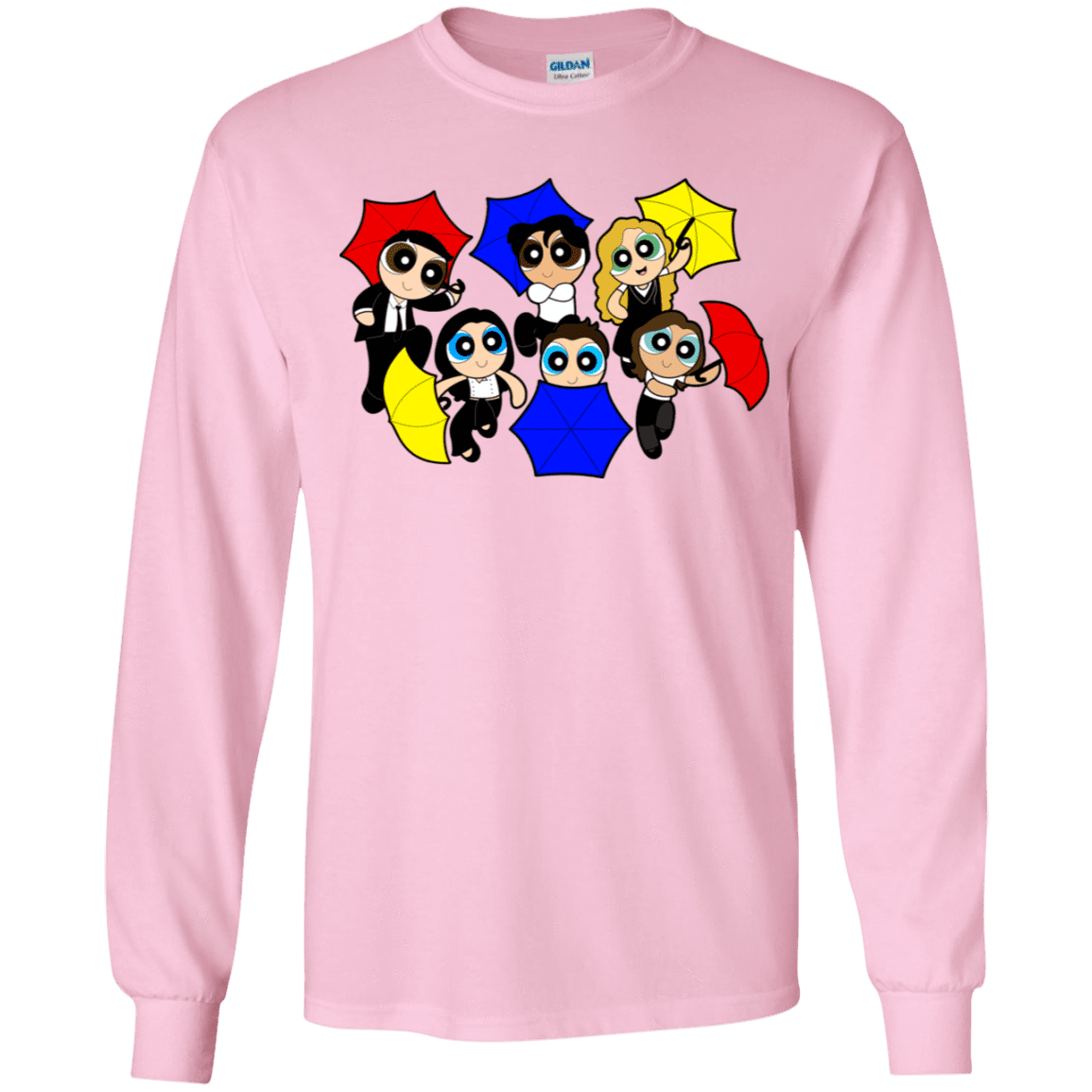 T-Shirts Light Pink / YS Powerpuff Friends Youth Long Sleeve T-Shirt