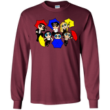 T-Shirts Maroon / YS Powerpuff Friends Youth Long Sleeve T-Shirt