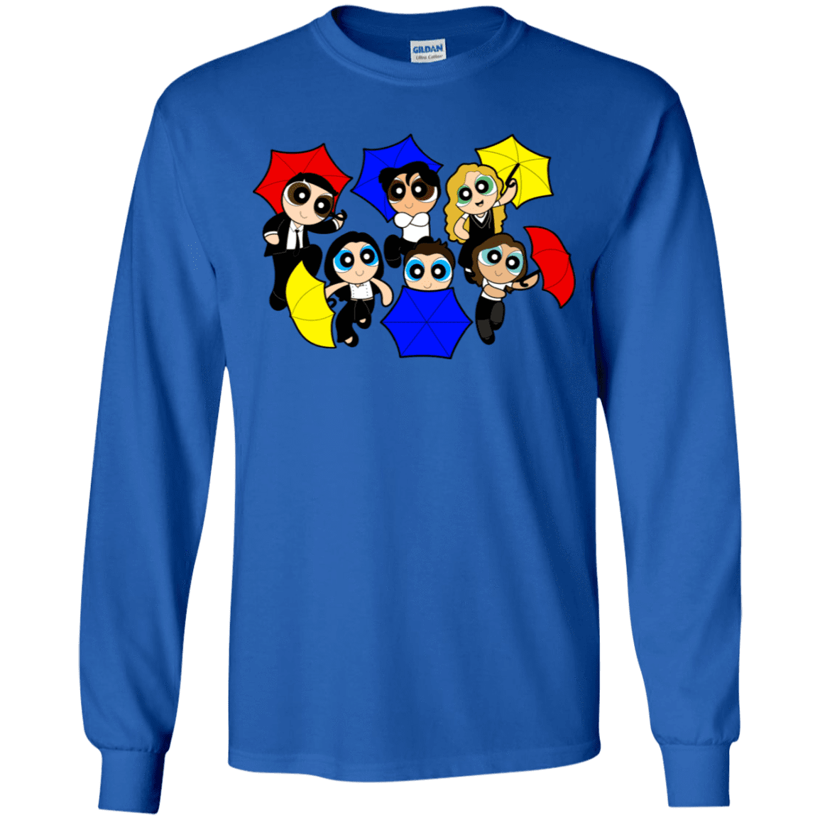 T-Shirts Royal / YS Powerpuff Friends Youth Long Sleeve T-Shirt