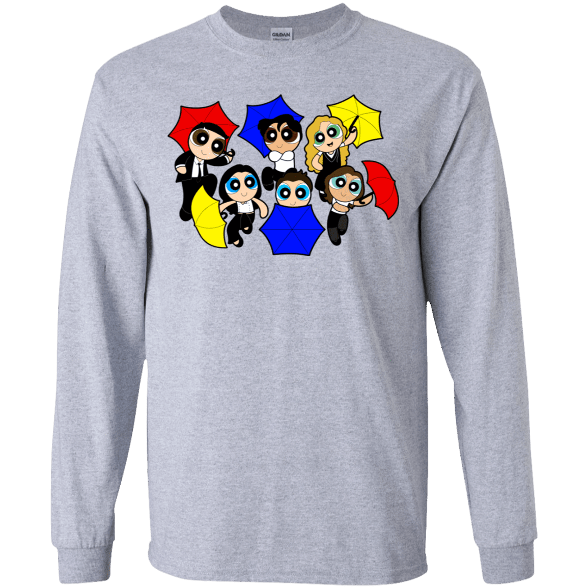 T-Shirts Sport Grey / YS Powerpuff Friends Youth Long Sleeve T-Shirt