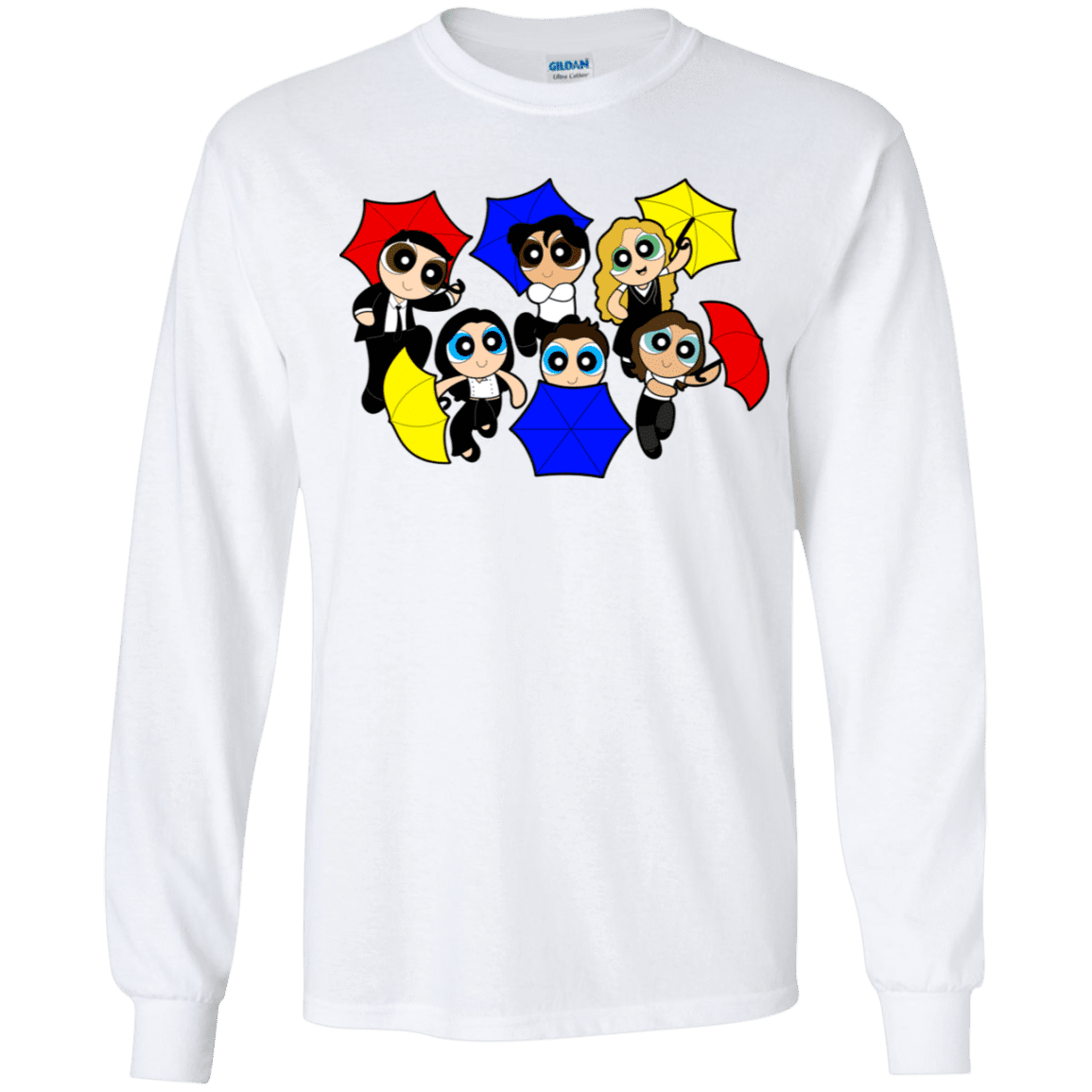 T-Shirts White / YS Powerpuff Friends Youth Long Sleeve T-Shirt