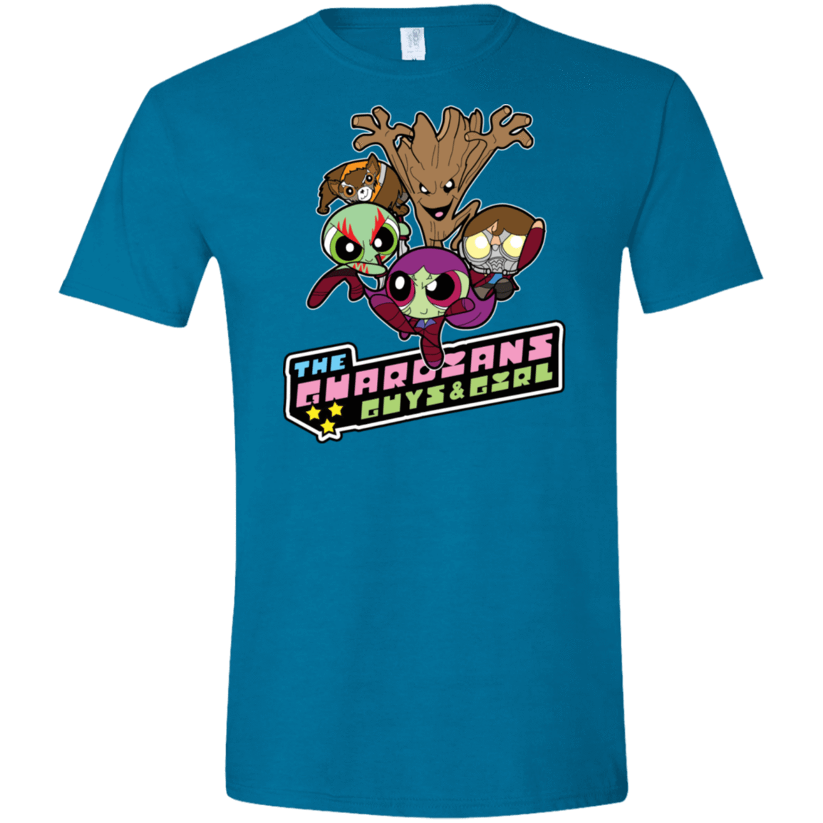 T-Shirts Antique Sapphire / S Powerpuff Guardians Men's Semi-Fitted Softstyle