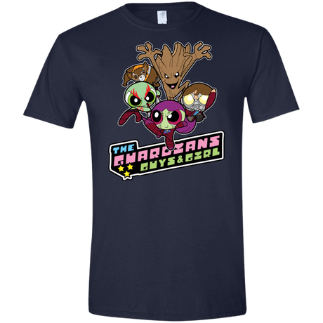 T-Shirts Navy / X-Small Powerpuff Guardians Men's Semi-Fitted Softstyle