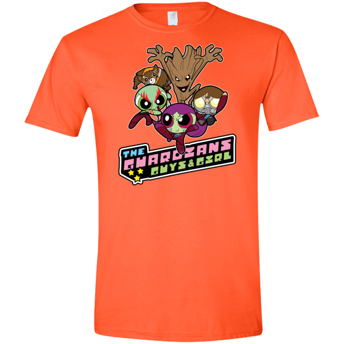 T-Shirts Orange / S Powerpuff Guardians Men's Semi-Fitted Softstyle