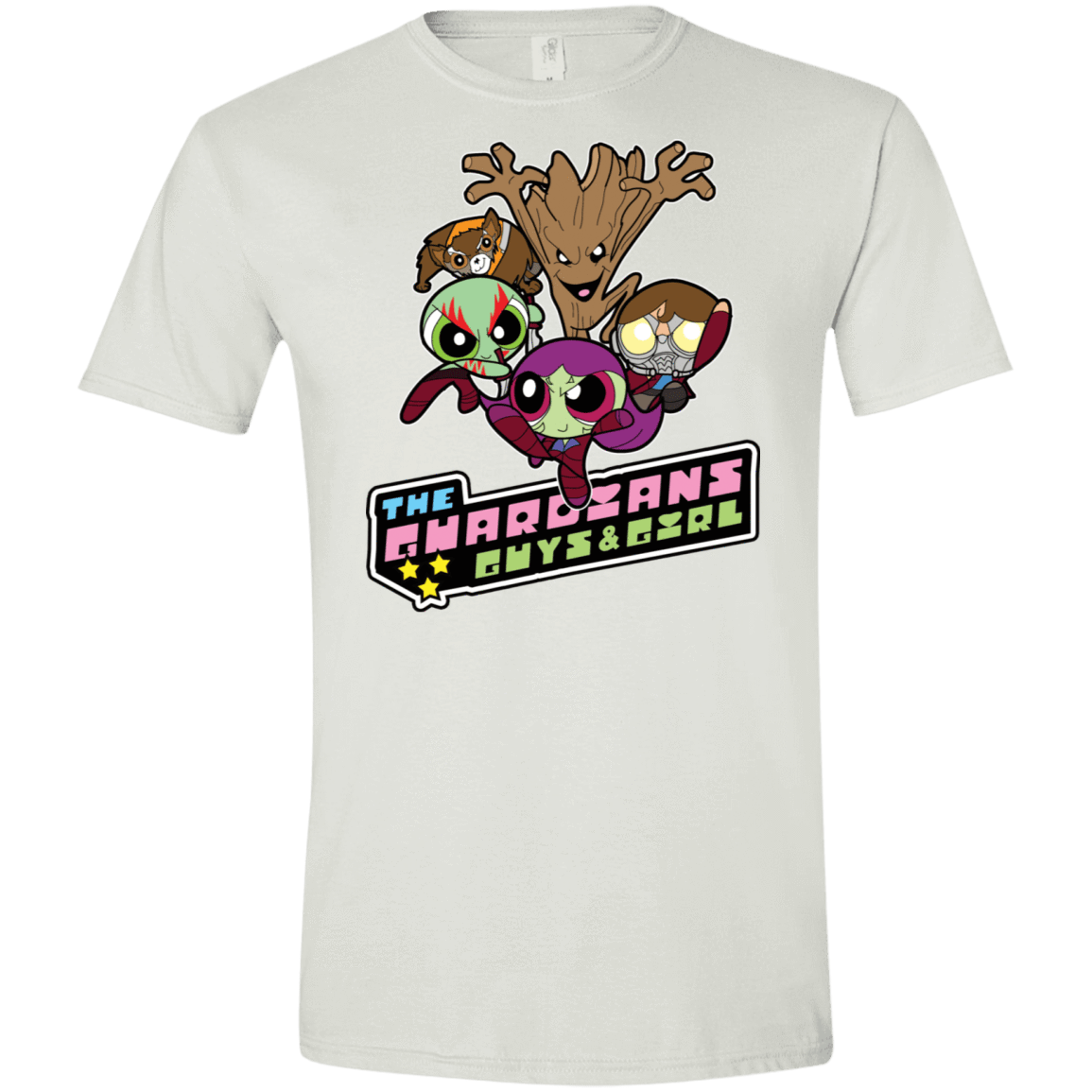 T-Shirts White / X-Small Powerpuff Guardians Men's Semi-Fitted Softstyle