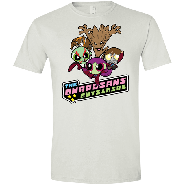 T-Shirts White / X-Small Powerpuff Guardians Men's Semi-Fitted Softstyle