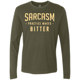 T-Shirts Military Green / Small PRACTICE MAKES BITTER Men's Premium Long Sleeve