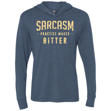 T-Shirts Indigo / X-Small PRACTICE MAKES BITTER Triblend Long Sleeve Hoodie Tee
