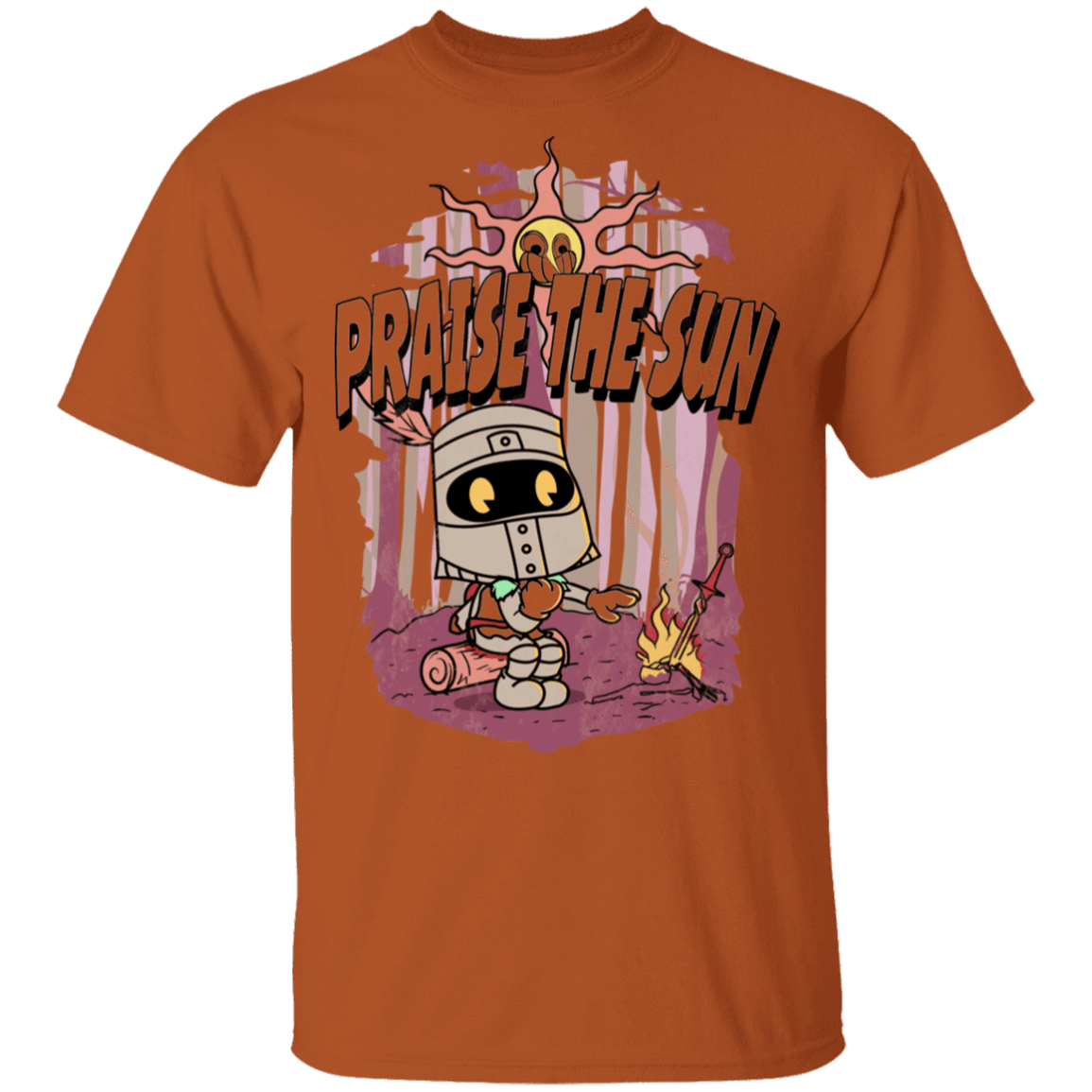 T-Shirts Texas Orange / S Praise The Sun Cartoon T-Shirt
