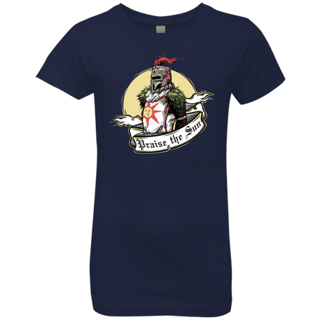 T-Shirts Midnight Navy / YXS Praise the Sun Girls Premium T-Shirt