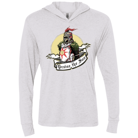T-Shirts Heather White / X-Small Praise the Sun Triblend Long Sleeve Hoodie Tee