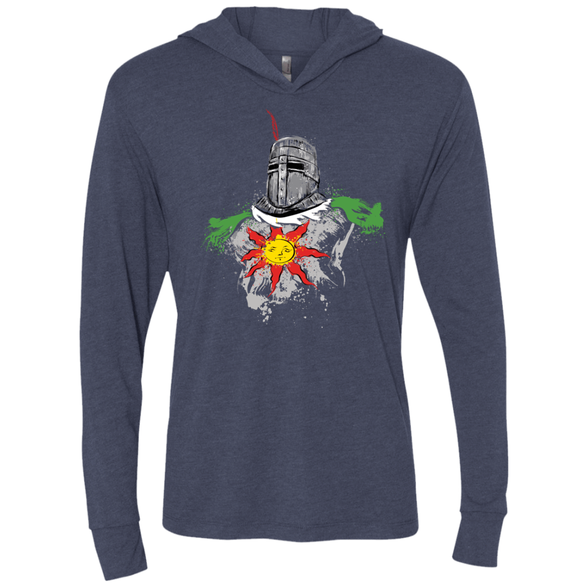 T-Shirts Vintage Navy / X-Small Praise the sun Triblend Long Sleeve Hoodie Tee