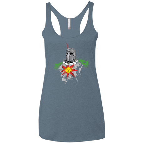 T-Shirts Indigo / X-Small Praise the sun Women's Triblend Racerback Tank