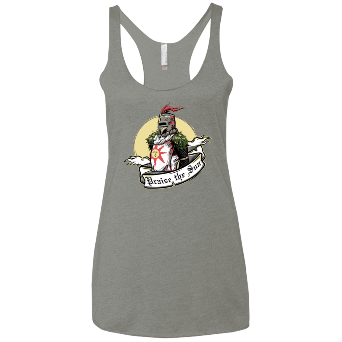 T-Shirts Venetian Grey / X-Small Praise the Sun Women's Triblend Racerback Tank