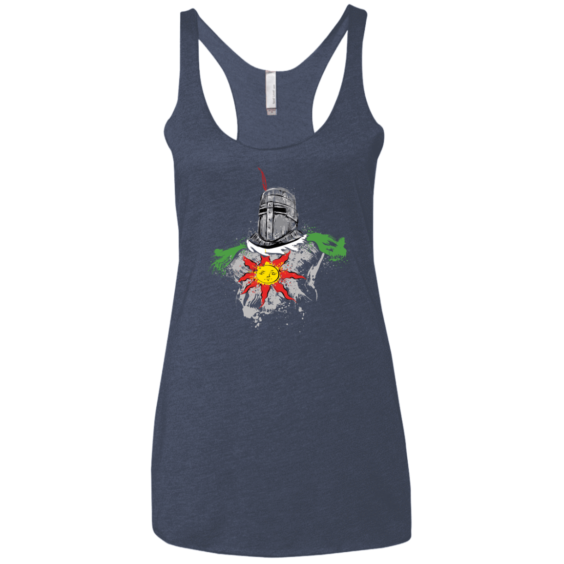T-Shirts Vintage Navy / X-Small Praise the sun Women's Triblend Racerback Tank