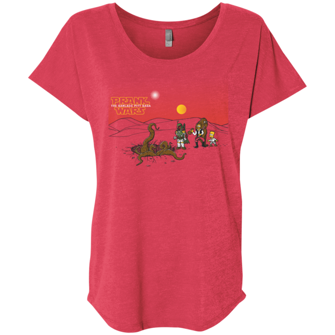 T-Shirts Vintage Red / X-Small Prank Wars Triblend Dolman Sleeve