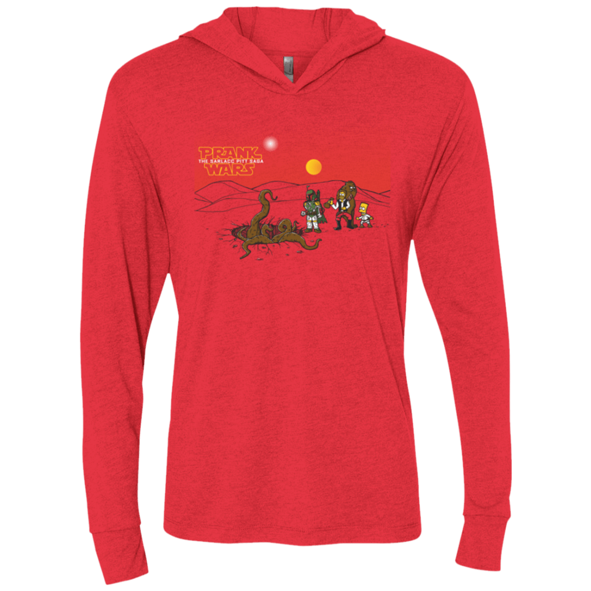 T-Shirts Vintage Red / X-Small Prank Wars Triblend Long Sleeve Hoodie Tee