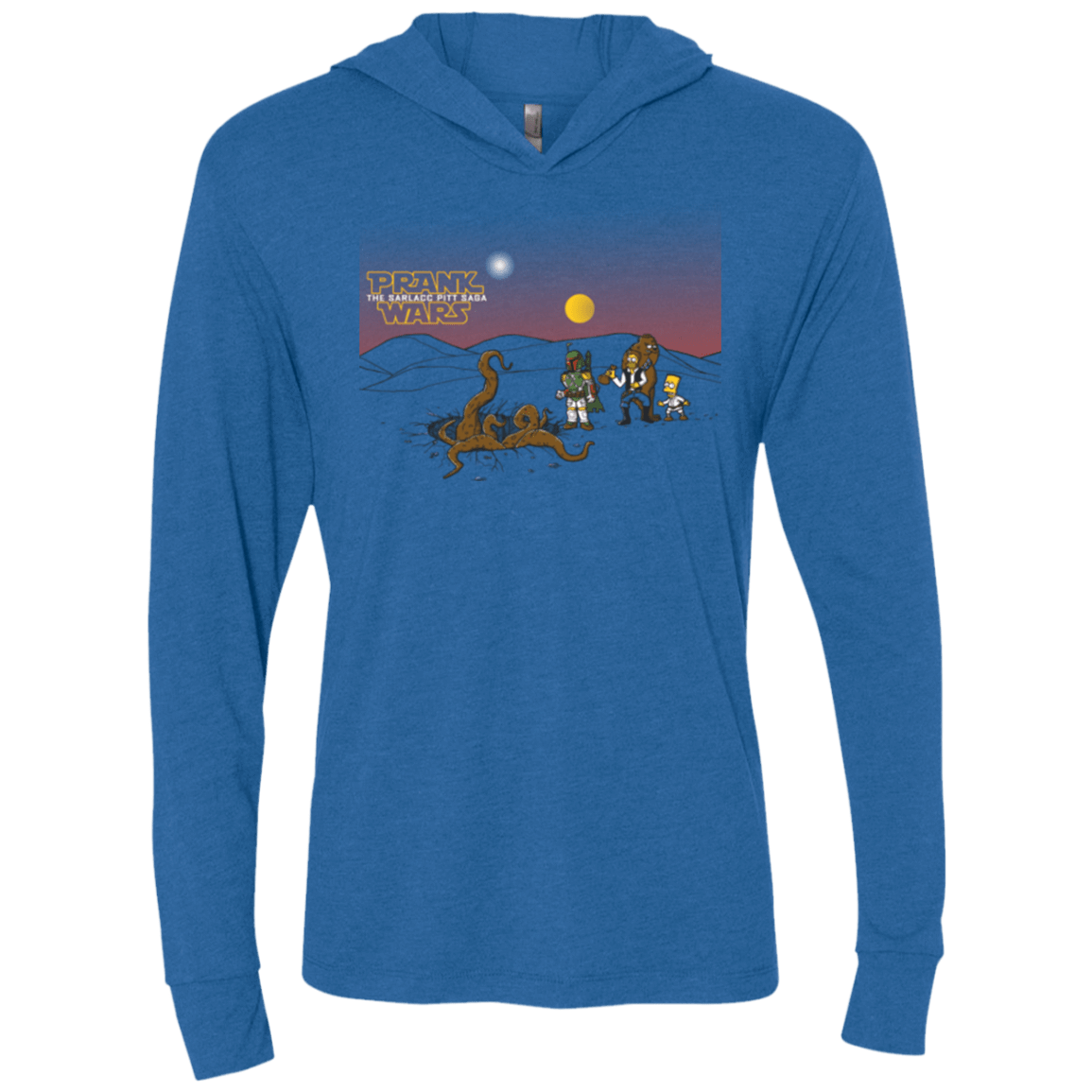 T-Shirts Vintage Royal / X-Small Prank Wars Triblend Long Sleeve Hoodie Tee
