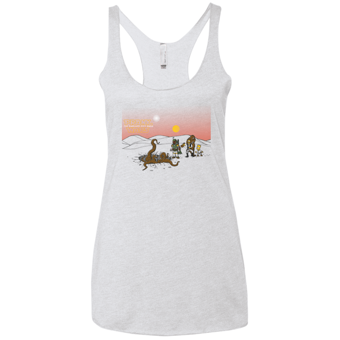 T-Shirts Heather White / X-Small Prank Wars Women's Triblend Racerback Tank