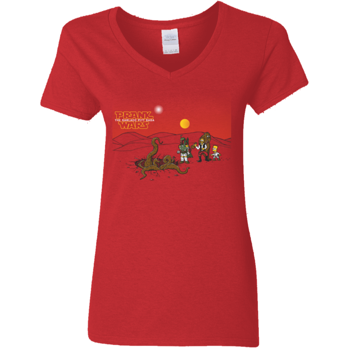 T-Shirts Red / S Prank Wars Women's V-Neck T-Shirt