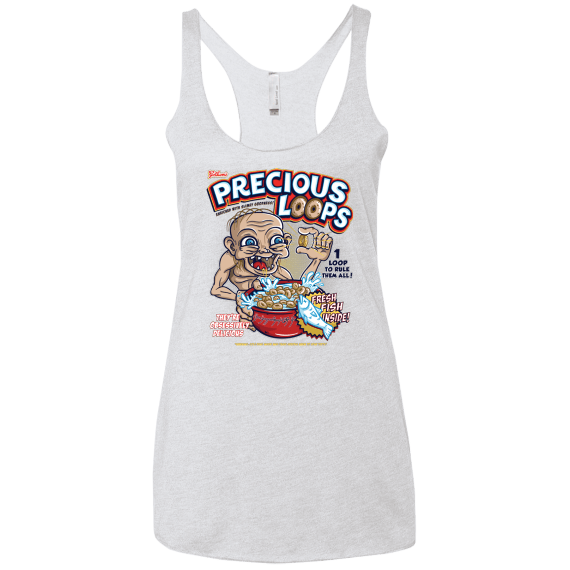 T-Shirts Heather White / X-Small Precious Loops Women's Triblend Racerback Tank