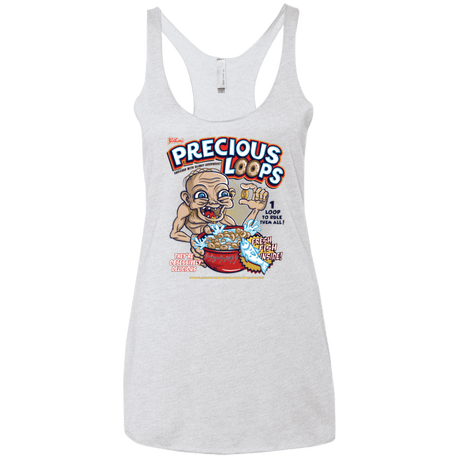 T-Shirts Heather White / X-Small Precious Loops Women's Triblend Racerback Tank