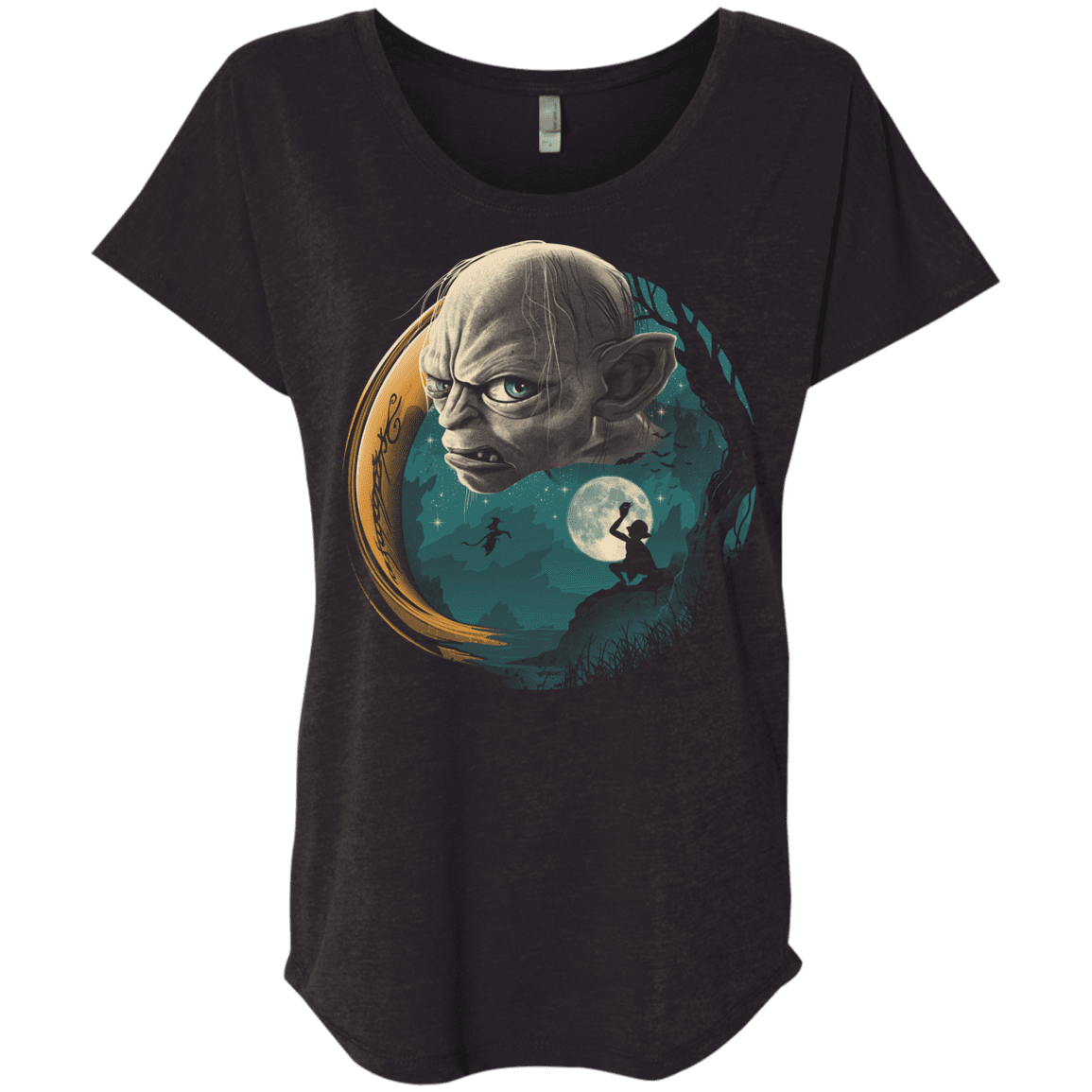 T-Shirts Vintage Black / X-Small Precious Ring Triblend Dolman Sleeve