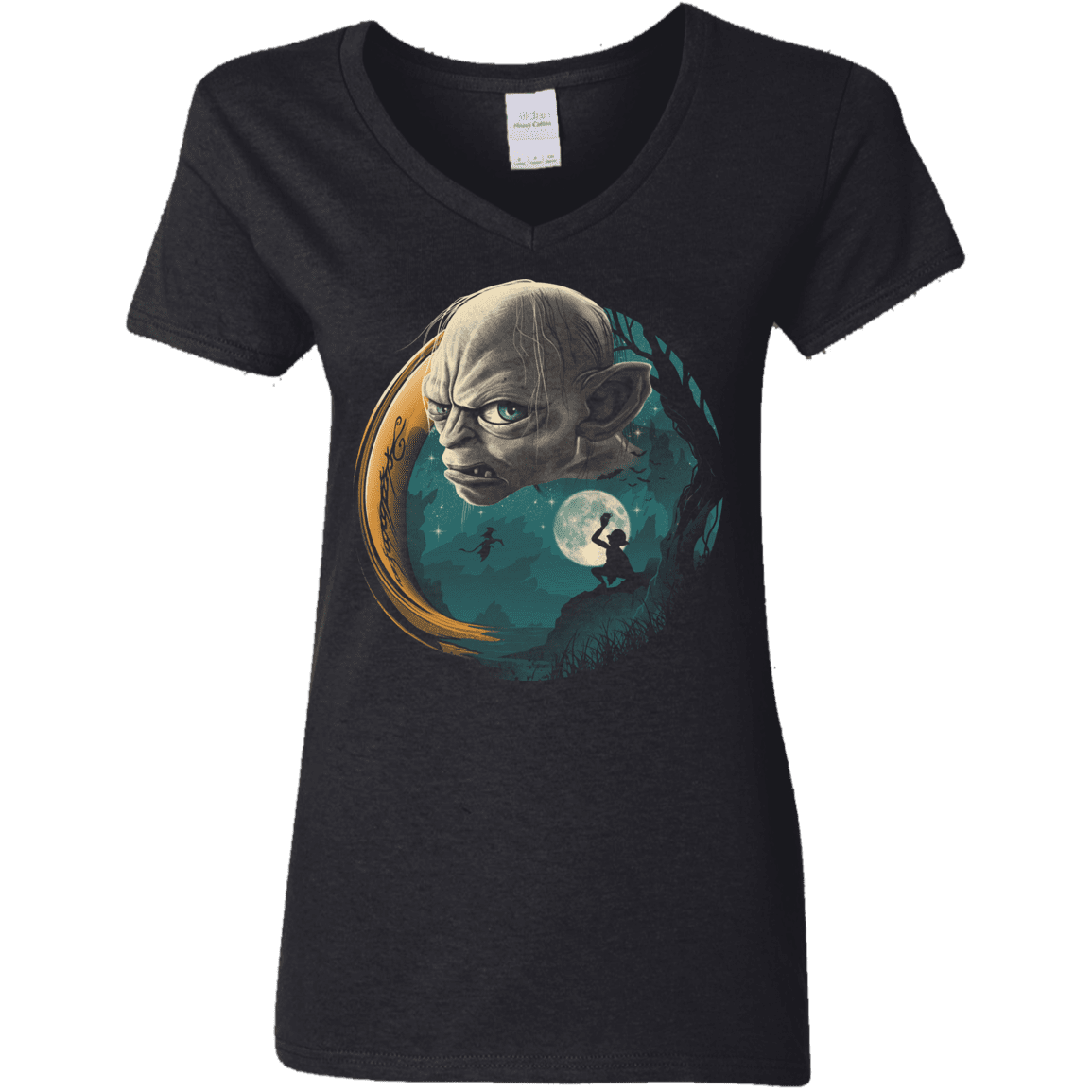 T-Shirts Black / S Precious Ring Women's V-Neck T-Shirt