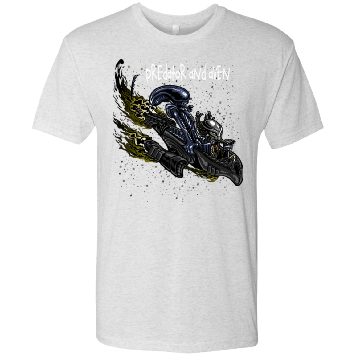 T-Shirts Heather White / Small Predator and Alien Men's Triblend T-Shirt