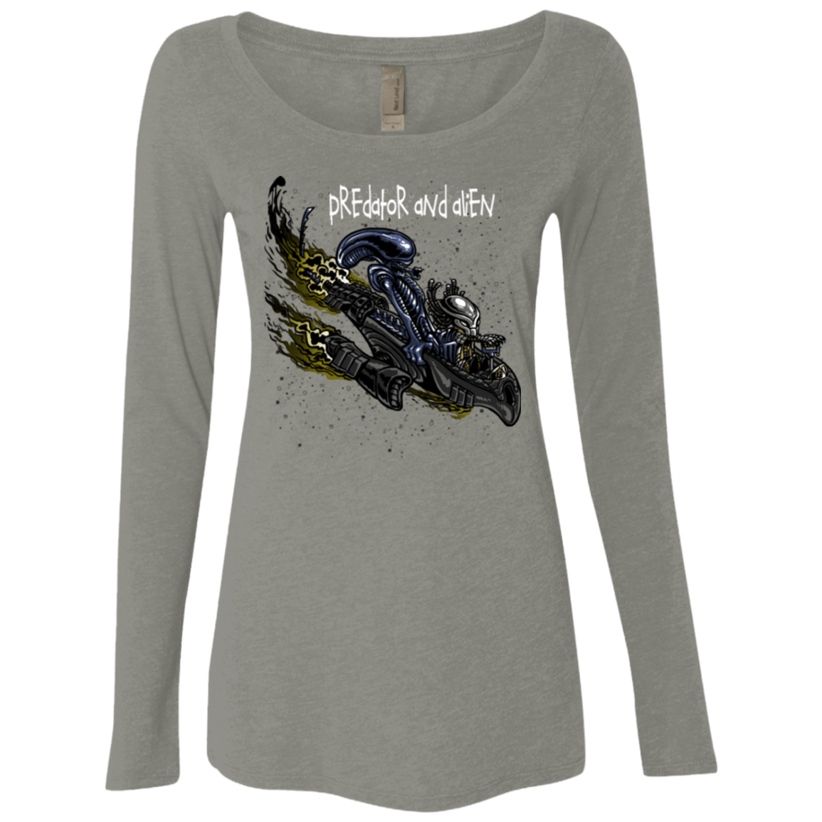 T-Shirts Venetian Grey / Small Predator and Alien Women's Triblend Long Sleeve Shirt