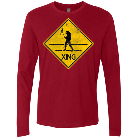 T-Shirts Cardinal / Small Predator Crossing Men's Premium Long Sleeve
