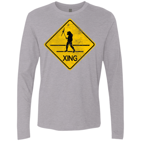 T-Shirts Heather Grey / Small Predator Crossing Men's Premium Long Sleeve