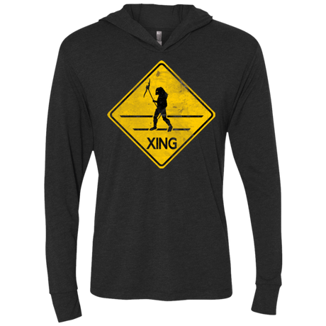 T-Shirts Vintage Black / X-Small Predator Crossing Triblend Long Sleeve Hoodie Tee