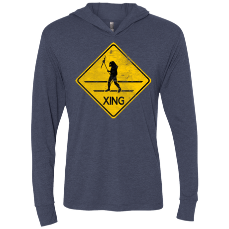 T-Shirts Vintage Navy / X-Small Predator Crossing Triblend Long Sleeve Hoodie Tee