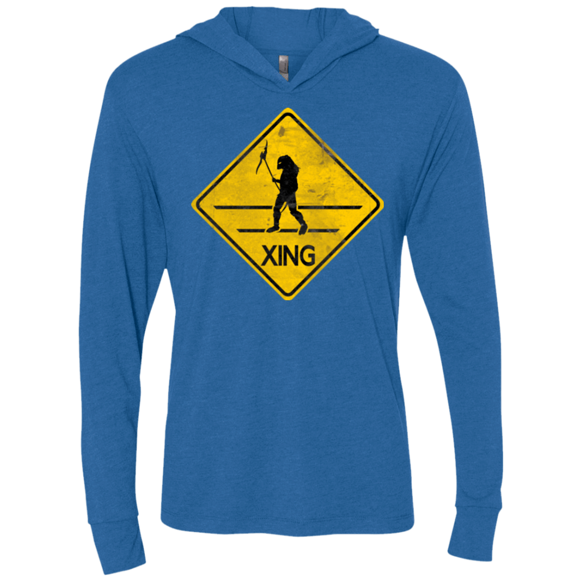 Predator Crossing Triblend Long Sleeve Hoodie Tee