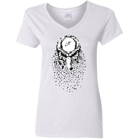 T-Shirts White / S Predator Lurking Women's V-Neck T-Shirt