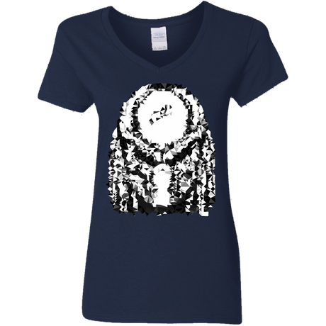 T-Shirts Navy / S Predator Pixel Women's V-Neck T-Shirt